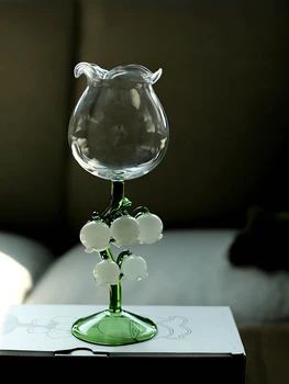 Кубок из термостойкого стекла в японском стиле, форма Линглан, подарок для пары на день рождения, подходит для красного вина, напитка, молока, украшения рабочего стола