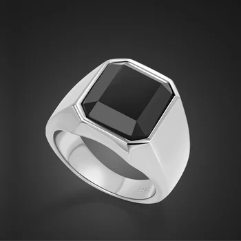 Кольцо из стерлингового серебра ziqiudie S925 с белым и черным агатом, классическое мужское толстое кольцо, кольцо для вечеринки в честь черного вина, чтобы отправить мужу