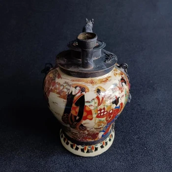 Изысканная китайская старинная коллекционная фарфоровая трубка ручной работы с декором в старинном стиле, красивые женские трубки