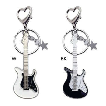 Брелоки и забавный гитарный брелок Y2k с сердечком и подвеской для женщин прямая поставка