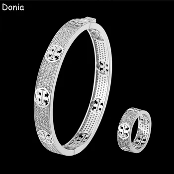 Donia Jewelry Модный женский браслет с микро-инкрустацией в виде креста и циркона AAA, креативный открывающийся набор