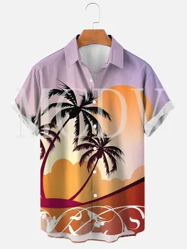 Гавайская рубашка с 3D принтом 