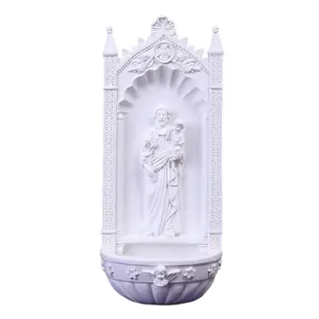 Статуя Святого Антония Религиозный Подарок Статуя Христа Статуи Святых Фигурка Святого Из Смолы С Сидящим ребенком На руках Для Книжной полки в ванной