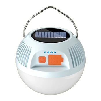 Солнечная Походная лампа USB Перезаряжаемая светодиодная лампа для палатки 3 режима Портативные фонари Аварийный сильный свет для сада на открытом воздухе