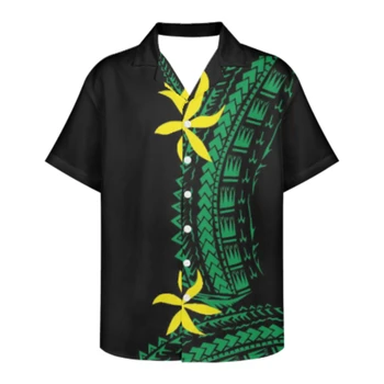 Новая Рубашка с коротким рукавом и Карманом, Одежда Племени полинезийских Островитян, Негабаритная Одежда в стиле Харадзюку, самоанский Викинг, Пулетаси, Свободный топ