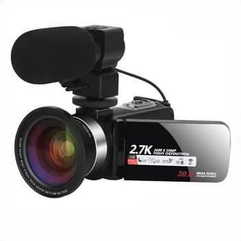 2,7 K 30MP 3,0-дюймовая видеокамера с видеокамерой, цифровая веб-камера для Youtube Tiktok Flip Screen Recorder DV Camcorder