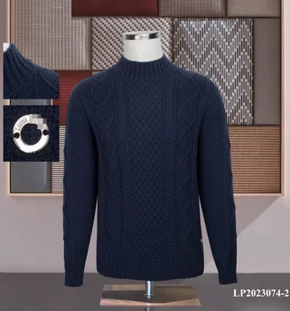 Свитер Billionaire Кашемировый мужской 2023, осень-зима, Новый толстый теплый Эластичный свитер с длинным рукавом и Высоким воротником, большой размер M-4XL