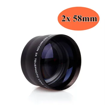 2x58 мм Высокоскоростной Телеобъектив LensTele Lente для Canon Rebel T4i T3i T3 T2i T2 T1i XT XTi XS XSi Nikon Sony