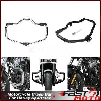 Черный хромированный Мотоцикл Highway Crash Bar Передняя Защита Двигателя Для Harley Sportster XL 1200 883 48 72 XL1200 XL883N 2004-2019 2018