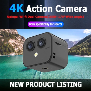 Новый продукт D3 4K Action Camera HD с двойным объективом Магнитное притяжение Интеллектуальный WiFi 170 градусов широкоугольная камера наблюдения за ребенком