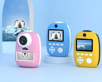 2-Мегапиксельная камера мгновенной печати с двумя объективами 1080P, Цифровая камера, Видео, Детская камера, игрушка в подарок, Детская камера