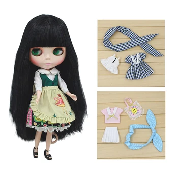 ICY DBS Blyth кукла игрушка наряд цветочный костюм зеленый наряд с сумками фартук аниме одежда для девочек