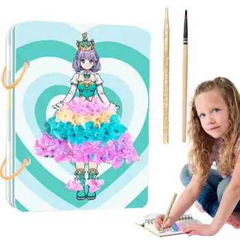 Детская Книжка-наклейка, Игрушка 6-в-1, 3D Книжка-раскраска с героями мультфильмов 