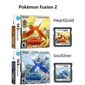 Новый Игровой Картридж Ds для Игровой Консоли Pokemon Fusion 2 Heartgold Soulsilver с Коробкой для Nds/3Ds/2Ds