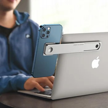 Магнитный держатель для телефона из алюминиевого сплава, расширяющаяся подставка для ноутбука с двумя экранами, Складывающееся боковое крепление для Ipad iPhone Кронштейн Xiaomi
