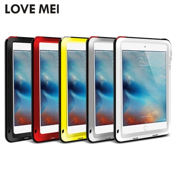 Love Mei Мощный Противоударный Алюминиевый Чехол Для Apple iPad Air/Air 2/Mini 2/3/4/5/6 CaseHeavy с закаленным стеклом Gorilla