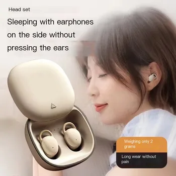Наушники Bluetooth 5.2 для сна, Шумоподавление, Tws, Сверхдлинная Выносливость, Мини-спортивные Беспроводные наушники-вкладыши для музыки во сне