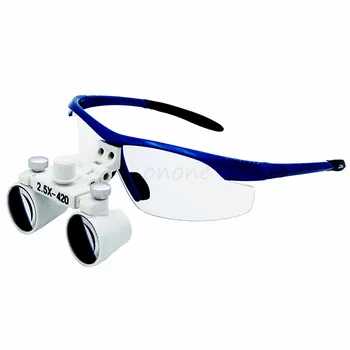 2,5x420 мм Медицинская Лупа Оптические очки Стоматологическая Хирургическая Лупа с Регулируемым увеличением Зрачка