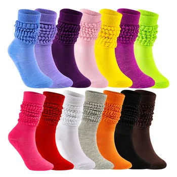 Высококачественные многослойные носки В европейском и американском стиле Нейтральные Дышащие носки средней высоты, Хлопковые Свободные носки