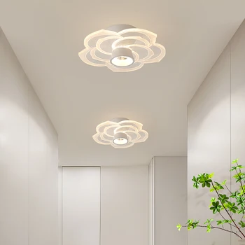 Белый акриловый светодиодный потолочный светильник в прихожей Современная индивидуальность Креативность Гостиная Столовая Кухня Освещение спальни