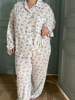 Женская Пижама с коротким рукавом, Пижама с принтом Арбуза, Рубашки с V-образным вырезом, Топы, Шорты, Одежда для Отдыха из 2 предметов
