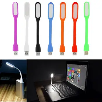 Мини светодиодный USB фонарик Для чтения Гибкая яркая ночная лампа Портативное Освещение Планшетный ПК Блок питания Ноутбук