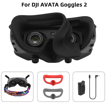 Накладка для глаз для очков DJI Avata, 2 Регулируемых ремешка на голову, Силиконовая защитная крышка, лицевая панель, замена Аксессуаров для Дронов