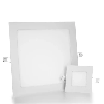 Квадратная Светодиодная панель Мощностью 3 Вт-25 Вт, Встраиваемый Кухонный Потолочный светильник для Ванной Комнаты AC85-265V, светодиодный светильник, Теплый Белый/холодный Белый, Бесплатная доставка