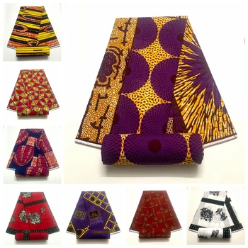 6 Ярдов/партия, Высококачественная Восковая ткань с африканскими принтами в Анкаре, Батик, сделай сам, Лоскутное Африканское платье, ткань для украшения одежды
