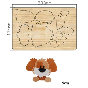 2021 Новые штампы для резки собак с гривой животных, деревянные формы для высечки, подходящие для обычных штамповочных станков