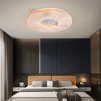 Современные светодиодные потолочные светильники для спальни, гостиной, столовой, кухни, декоративная светодиодная потолочная люстра, железные лампы