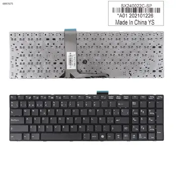 SP Клавиатура для ноутбука MSI GE620 GE620DX GE700 FR600 FR620 FR700 FR720 FX600 с глянцевой рамкой черного цвета без фольги