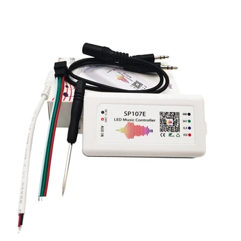 Музыкальный контроллер DC5-24V SP107E Bluetooth Для индивидуально адресуемой 3Pin 4Pin панели WS2812B WS2811 WS2813 WS2815 со светодиодной лентой