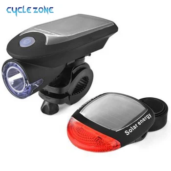 Велосипедные Передние фонари и задние комплекты солнечных велосипедных фонарей USB Перезаряжаемые светодиодные 3 режима Сигнальная лампа безопасности для женщин Мужчин MTB Велоспорта