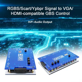Управление GBS С низкой задержкой Поддержка 1080 P OLED-дисплея RGBS/Scart/Ypbpr Сигнал в VGA/HDMI-совместимый Преобразователь видео с повышающим масштабированием
