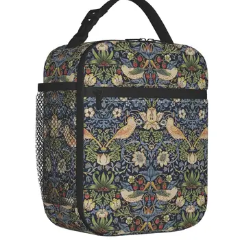 Изготовленная на заказ сумка для ланча с рисунком клубничного вора William Morris для Мужчин и женщин, термоохладитель, изолированный ланч-бокс для офиса для взрослых