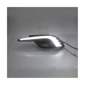 DRL Светодиодный фонарь дневного света с указателем поворота Угловой светильник для