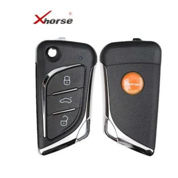 10 шт./лот, проводной дистанционный ключ Xhorse XKLKS0EN для Lexus, 3 кнопки (хромирование), английская версия