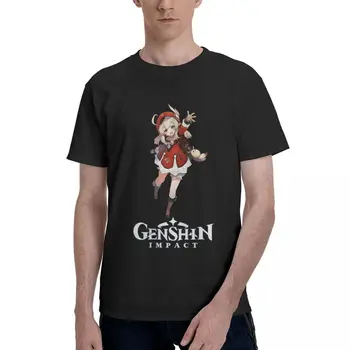2023 Новое поступление, классическая футболка Klee - Genshin Impact, 100% хлопок, модная футболка Genshin