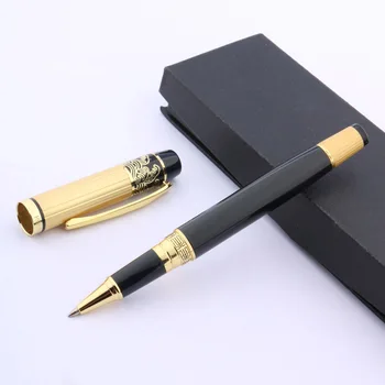 Ручка-роллер HERO 901, Элегантная высококлассная ручка из золотистого МЕТАЛЛА, Классическая канцелярская принадлежность, школьные принадлежности