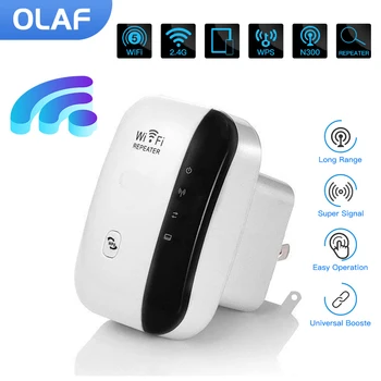 Маршрутизатор OLAF WiFi, Усилитель сигнала Wi-Fi, сеть 300 Мбит/с, Беспроводной Ретранслятор Wi-Fi, Удлинитель Wi-Fi, Усилитель