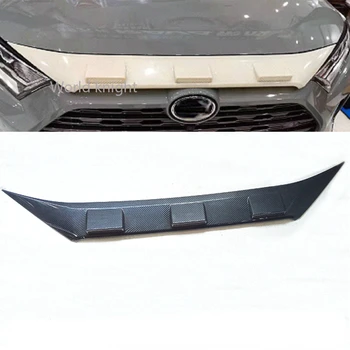 Накладка на переднюю решетку автомобиля из углеродного волокна, капот, крышка двигателя, 2019 2020 2021 Для Toyota RAV4 RAV 4 Trial