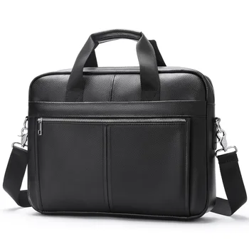 Мужские портфели из натуральной кожи, Винтажная сумка-Мессенджер для ноутбука, Мужская деловая сумка через плечо, компьютерные сумки на плечо для мужчин